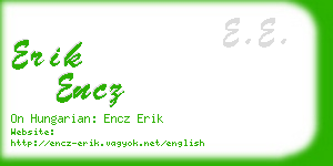 erik encz business card